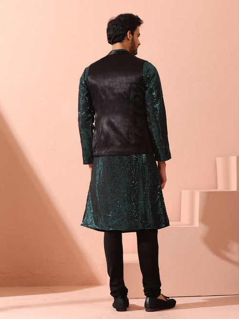 Black and Blue Sequin Fire Jacket