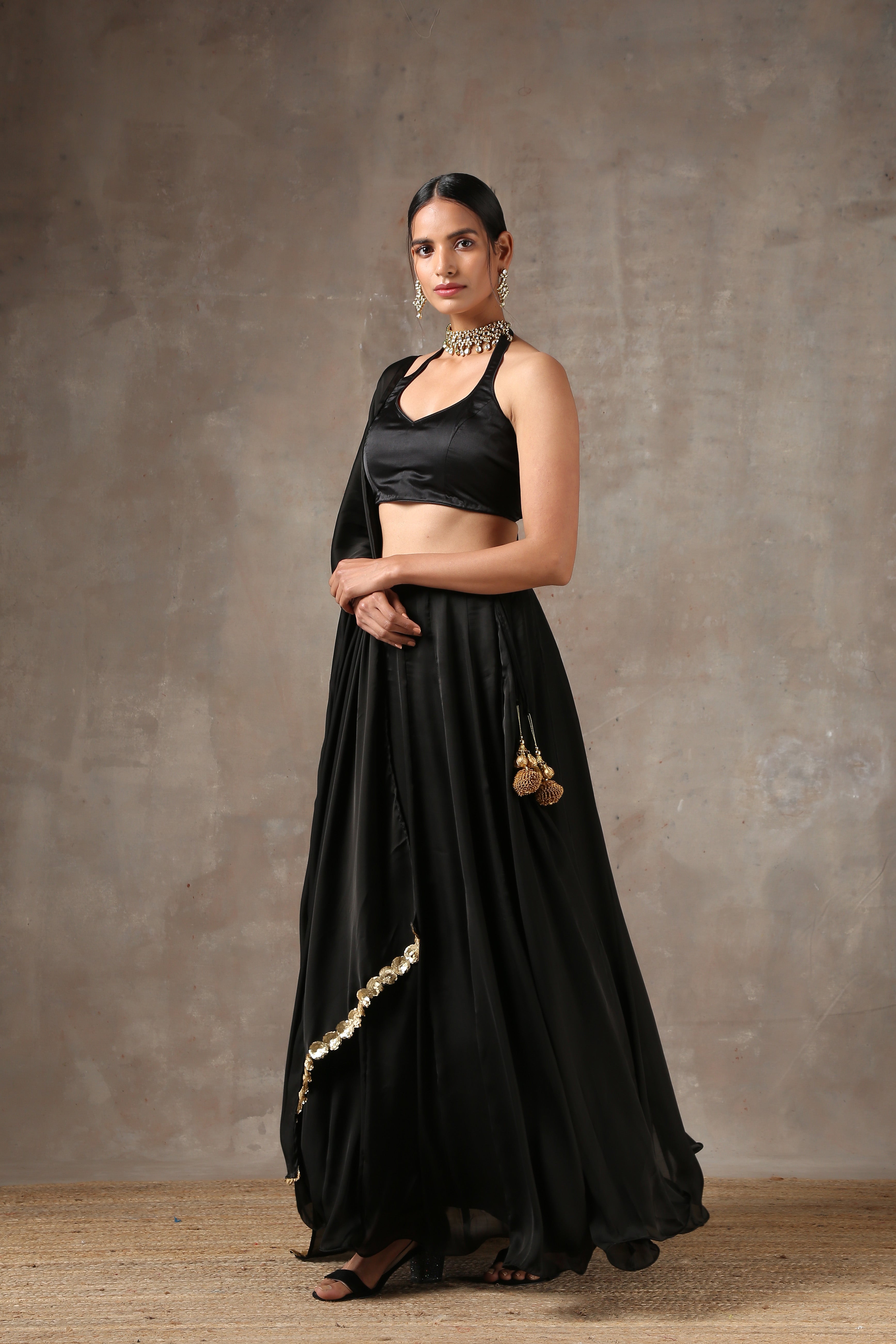 Regal Black Lehenga