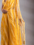 Organza Yellow Hide and Seek Stripes Saree with Blouse Fabric