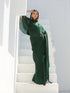 SET | Lush Green Shimmer Saree + Blouse + Belt