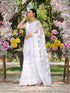 SET I Angel White Net Saree with Embroidery & Scalloping + Blouse