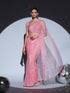 SET | Pink Sparkle Organza Saree + Pink sparkle blouse
