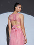 SET | Pink Sparkle Organza Saree + Pink sparkle blouse
