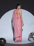 SET | Pink Sparkle Organza Saree + Pink sparkle blouse