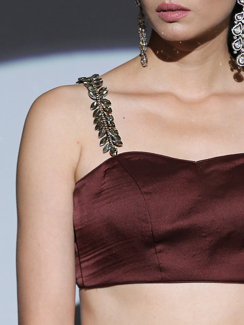 Blouse - Exotic Chocolate with Bronze Glass Straps