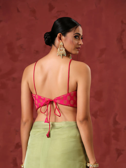 Blouse - Pink Brocade
