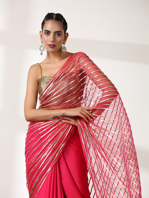 Paradise Pink Impressions Saree