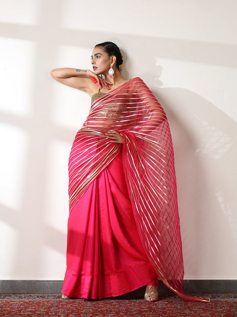 Paradise Pink Impressions Saree