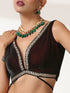 Blouse - Velvet Rosewood Sleeveless with Lace