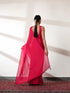 Ruby Chiffon Saree with Embroidered Blouse Fabric