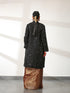 Black on Black Sequin Front Open Jacket