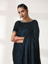 Velvet Peacock Feather Saree