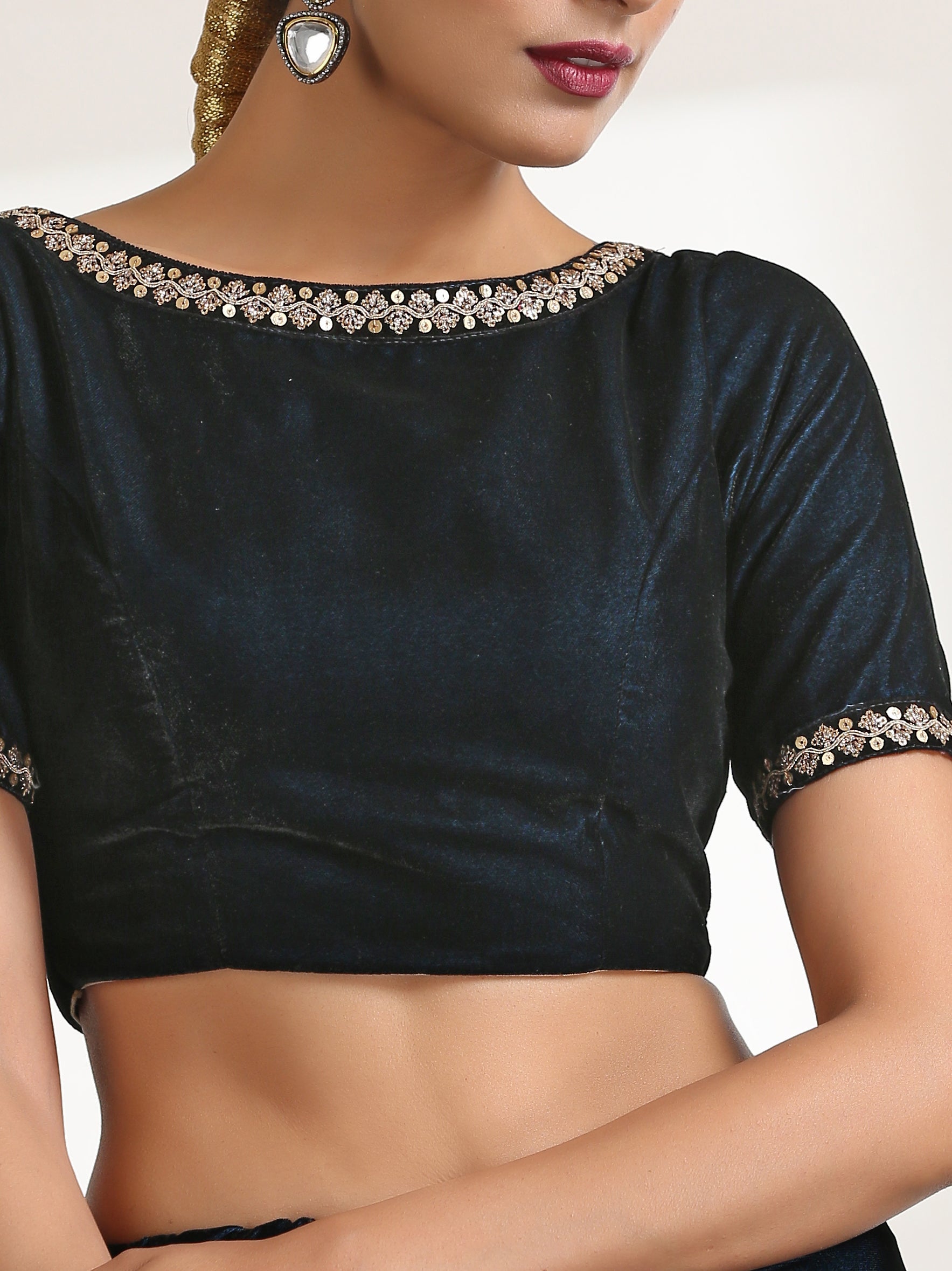 Velvet Blue Blouse