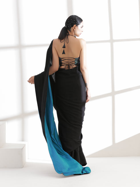 Sapphire Black Surprise Saree