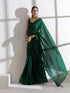 Green Royal Saree With Embroidered Blouse Fabric