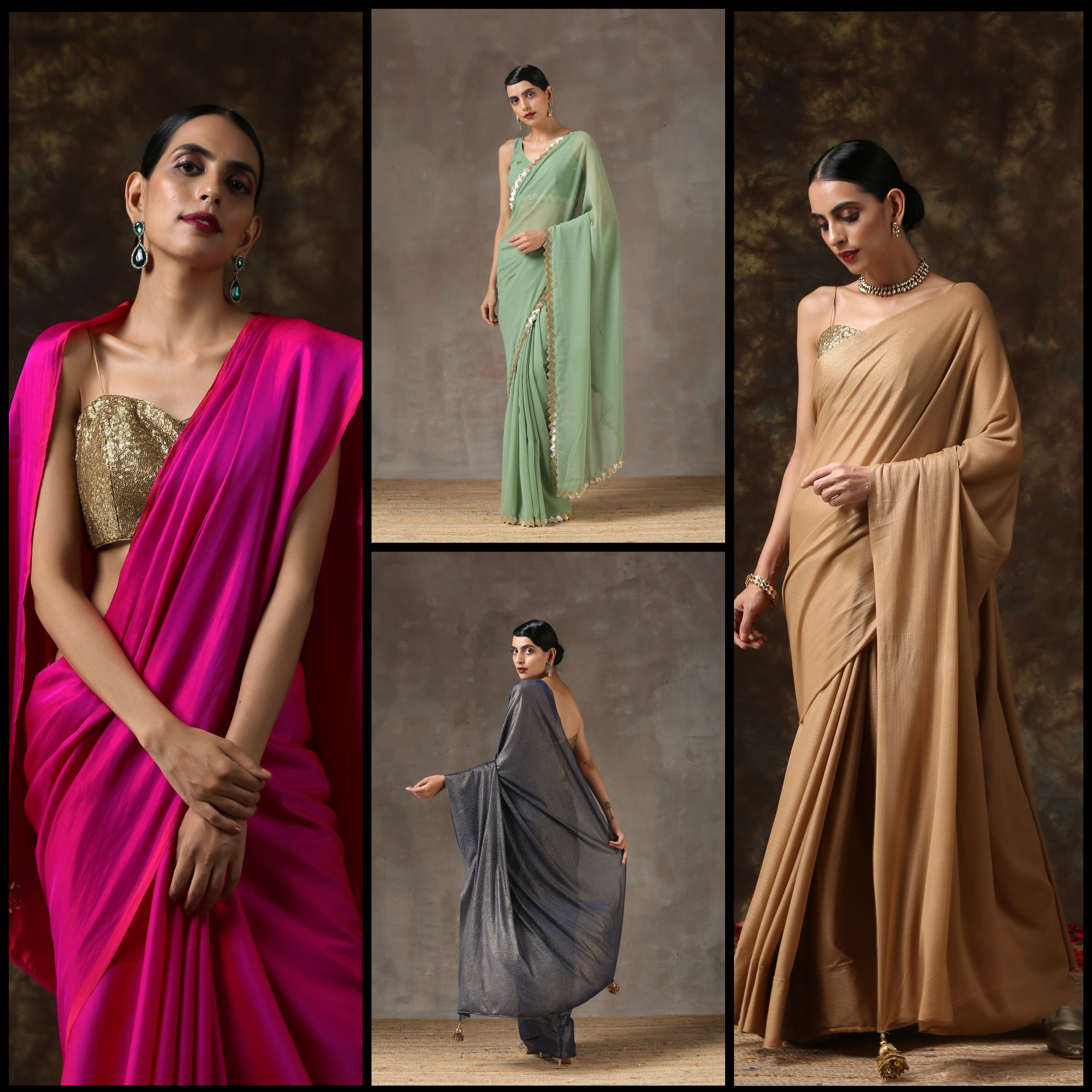 Winter wear on outlet saree