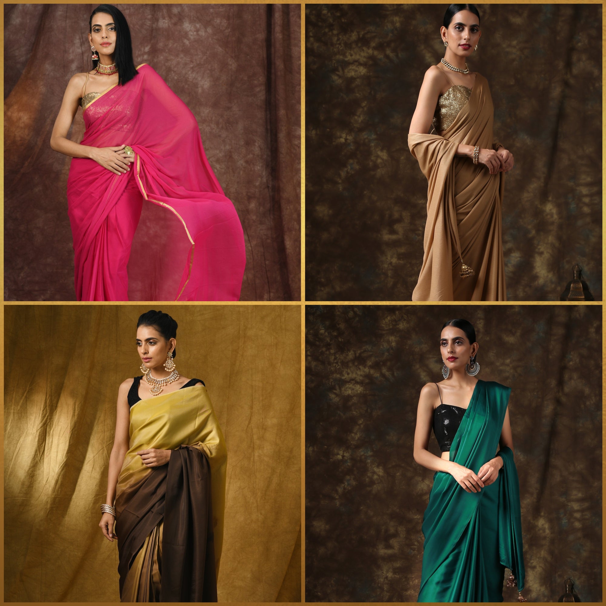 Black net saree