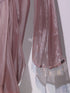 Rosy Cloud Organza Satin Saree with Long Iridescent Lace
