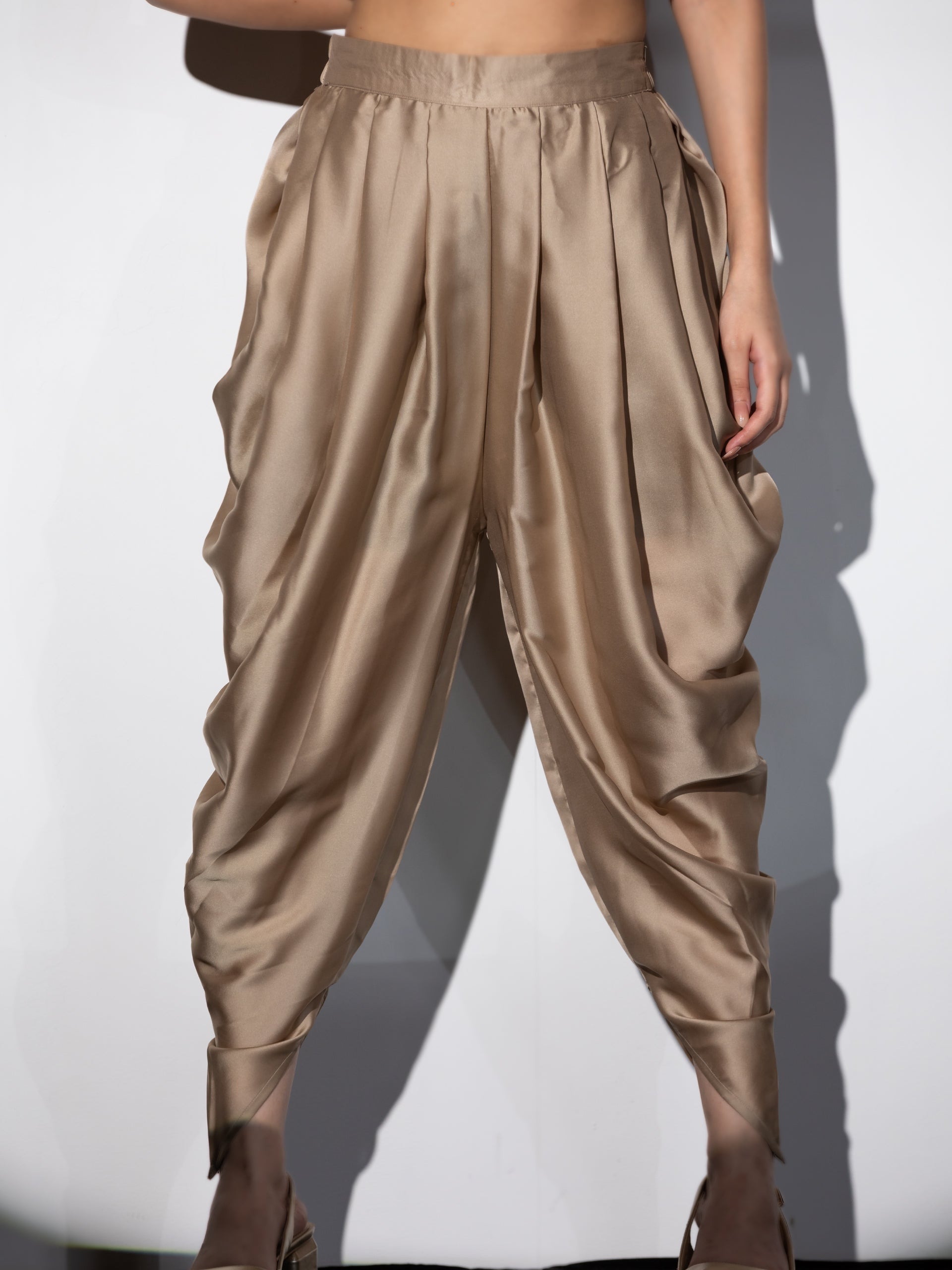 Peanut Cowl Satin Dhoti