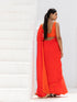 Candy Orange Yellow Pure Chiffon Saree with Blouse Fabric