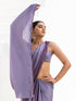 Glossy Iris Mauve Satin Dual Shade Saree with Blouse Fabric