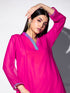 2pcs. Set | Pink & Yellow Surprise Georgette Kurta with contrast Inner lining with Pants