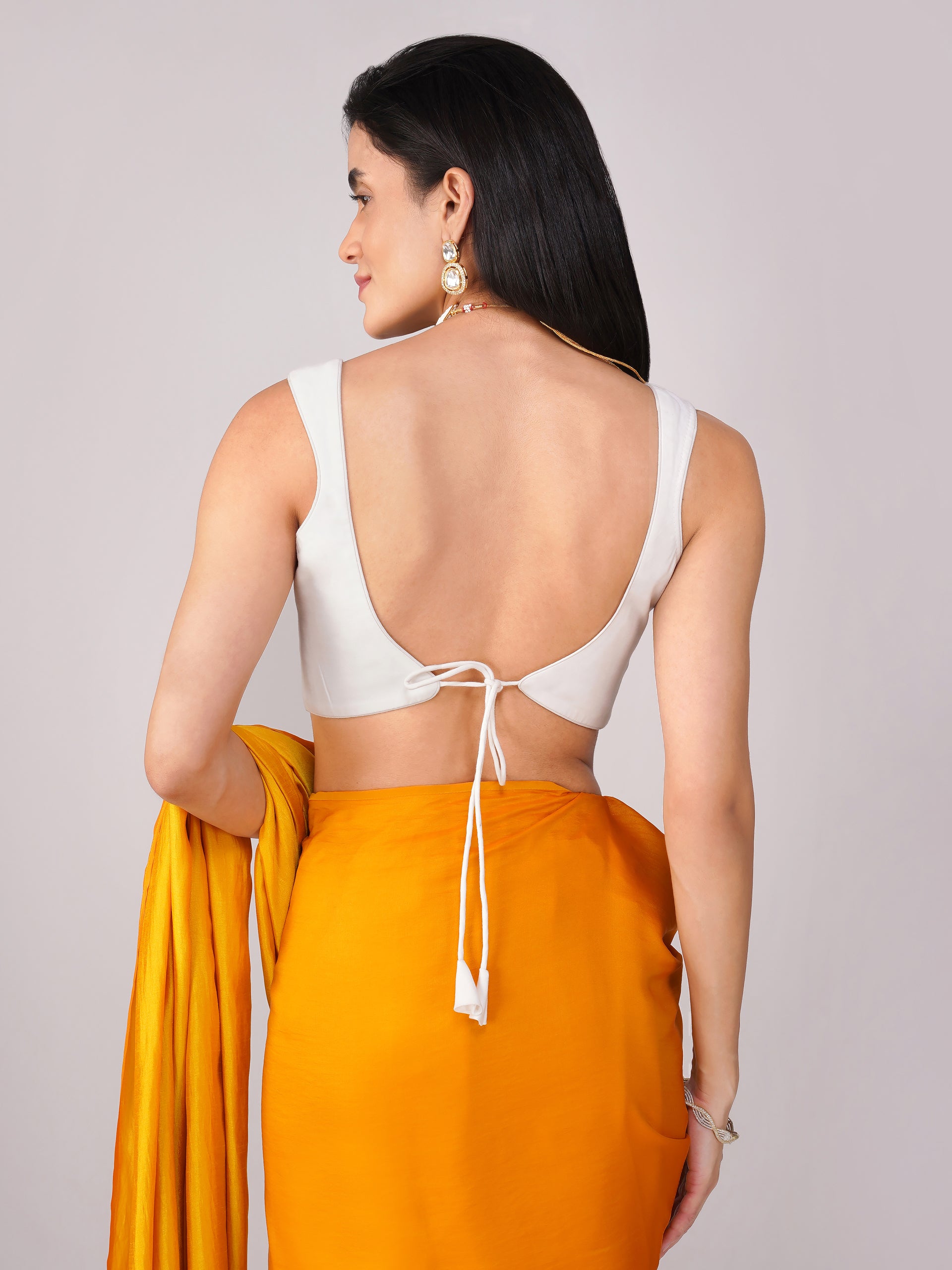 Snowdrop Statement White Back-Tie Blouse