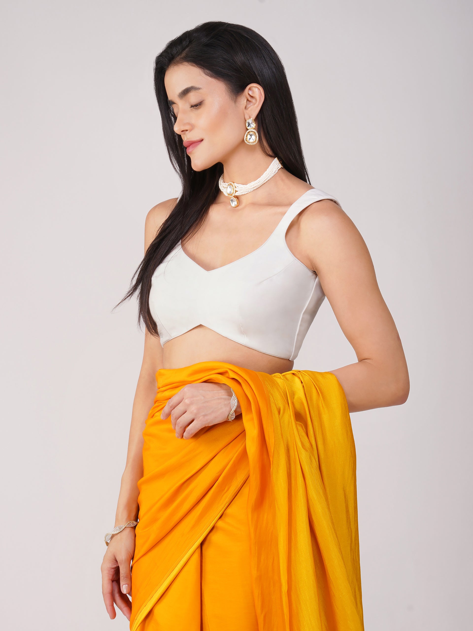 Snowdrop Statement White Back-Tie Blouse