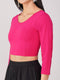 Women's ComfortEase 4-Way Stretch Fuchsia Long Sleeve Blouse