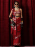 Banaras Red Temple Mul Mul Cotton Silk Saree with Blouse Fabric
