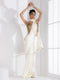 Majestic Cream Satin Saree with Gold Lace