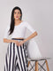 Women's ComfortEase 4-Way Stretch White Short Sleeve Blouse