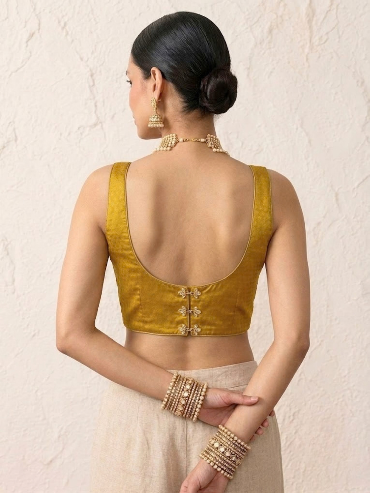 Yellow and Purple Ulta Pulta Reversible Silk Blouse