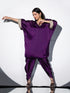 2pcs. SET | Amethyst Purple Diamond studded Top with Dhoti Pants