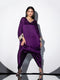 2pcs. SET | Amethyst Purple Diamond studded Top with Dhoti Pants