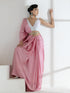 Rosy Silver Printed Butter Chiffon Saree