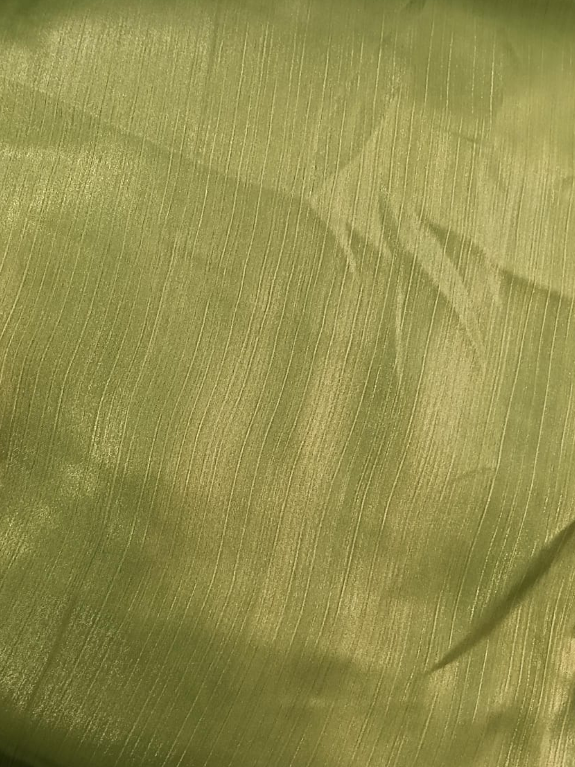 Henna Gold Chiffon Saree with Lace with Self Blouse Fabric