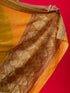 Mustard Brown Gold Shine Soft Saree with Blouse Fabric