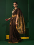 Coffee and Bronze Cotton Silk Saree with Blouse Fabric