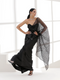 Black Impression Net saree