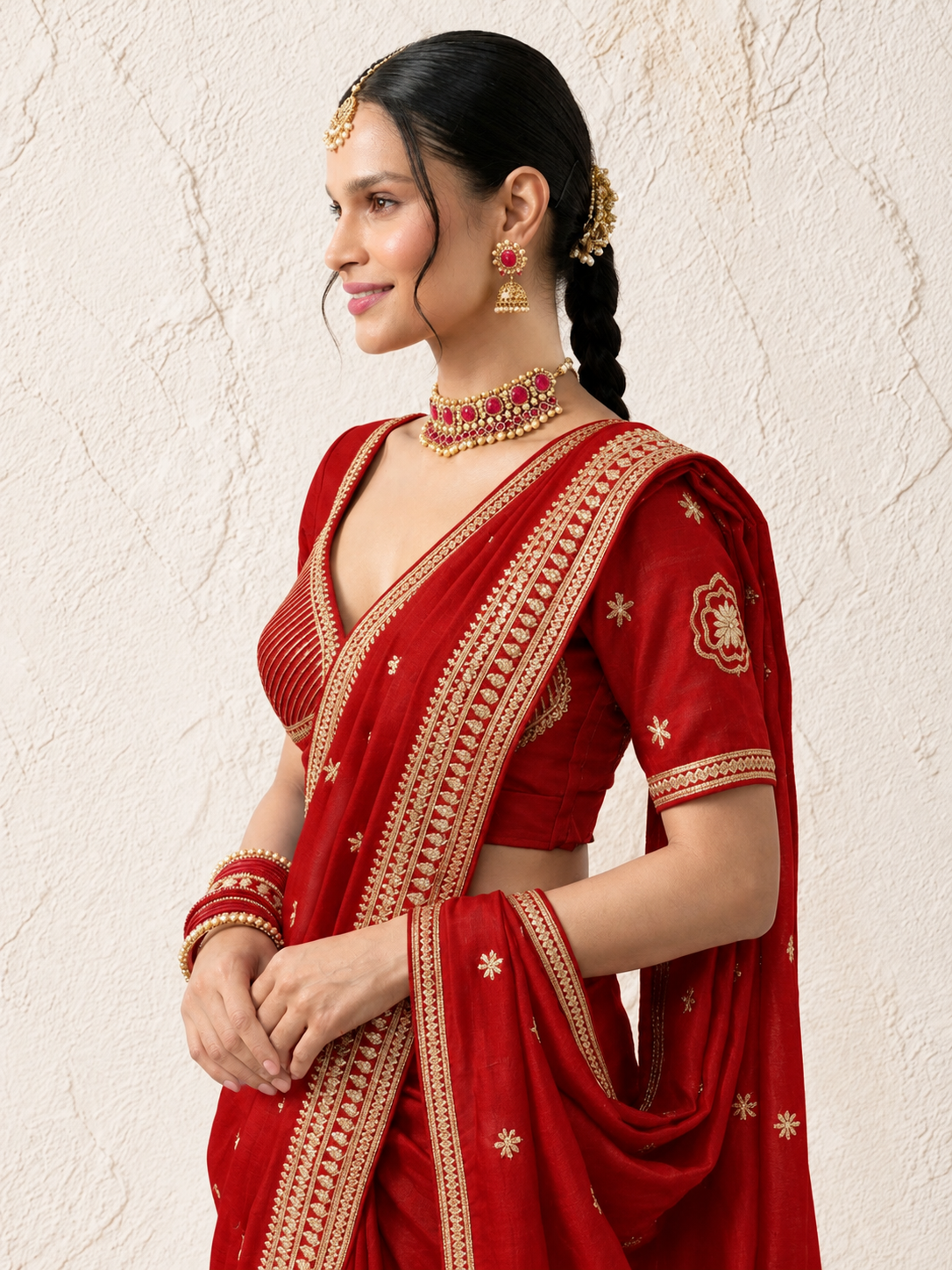 Red Aangi Blouse