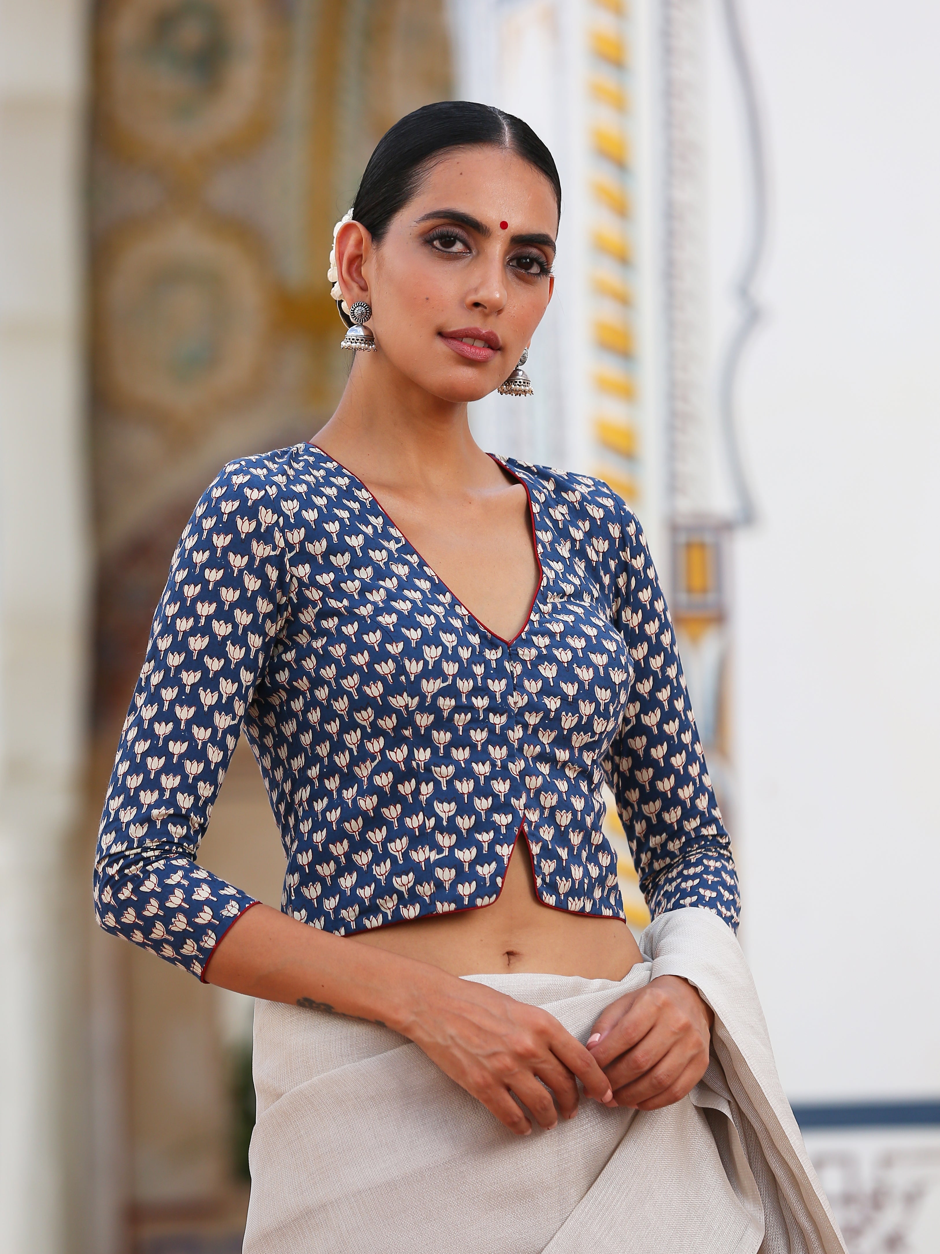 White Lotus in Bloom Blouse