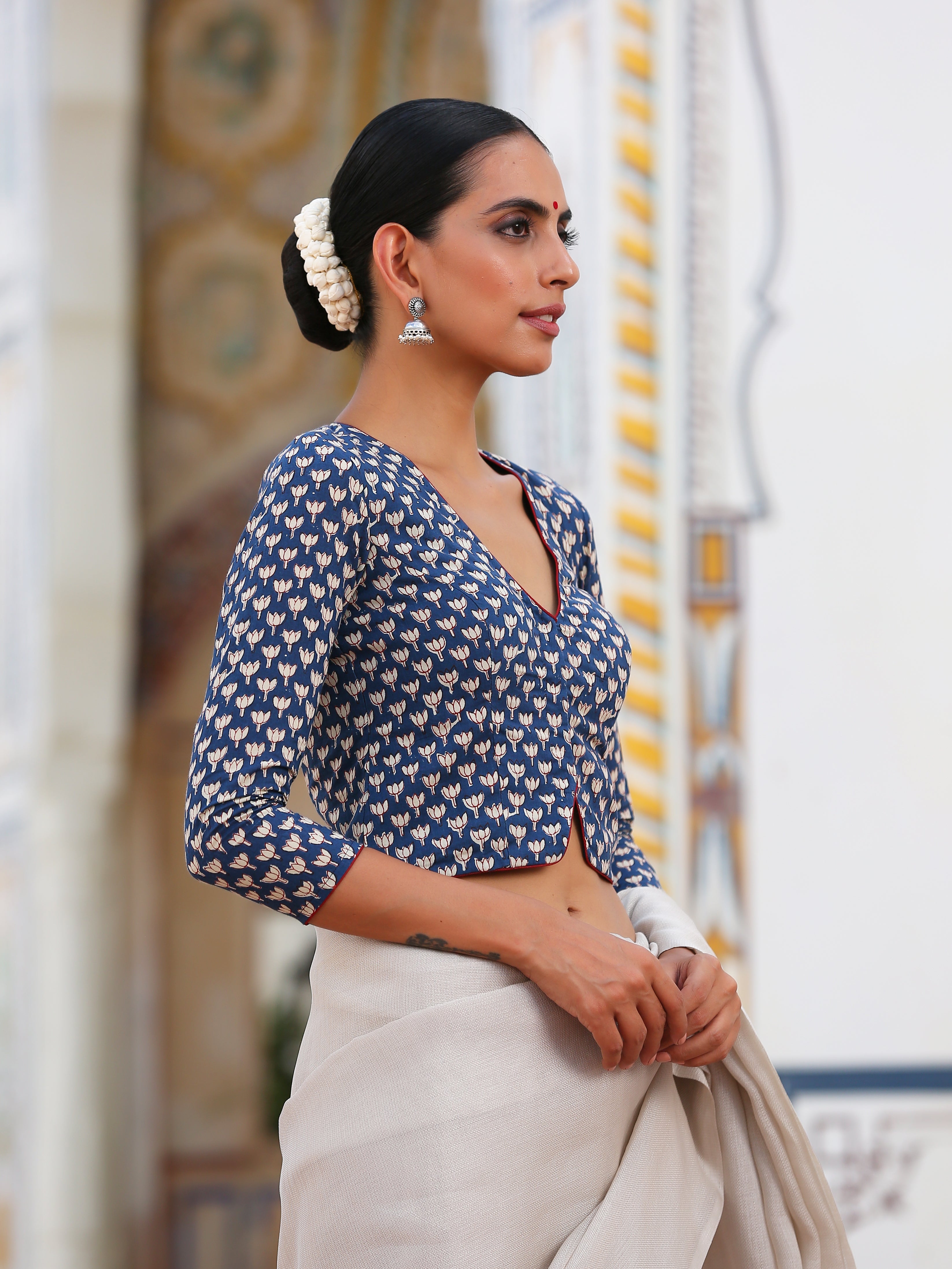 White Lotus in Bloom Blouse