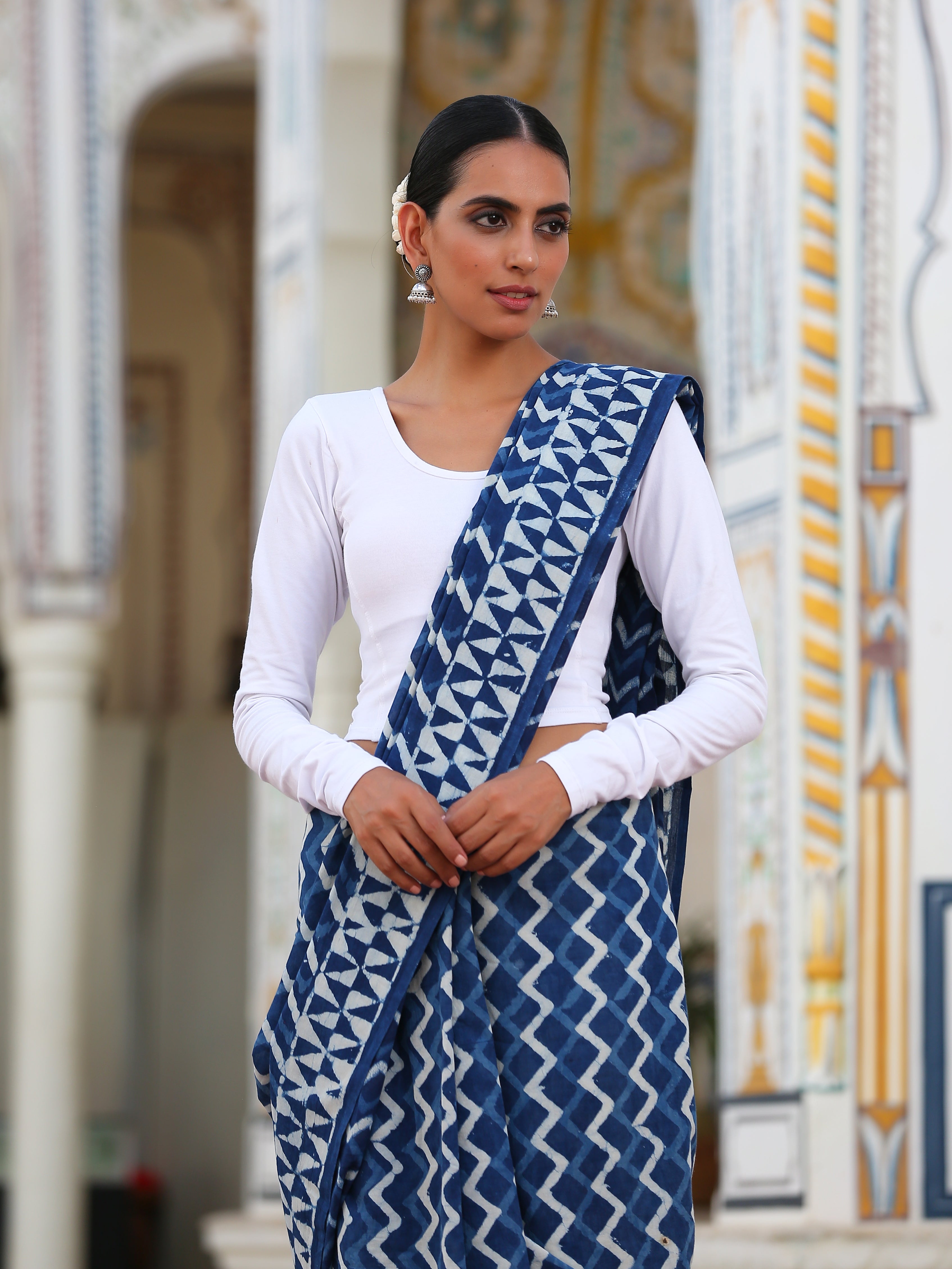 Ready-in-5 White Stretch Blouse