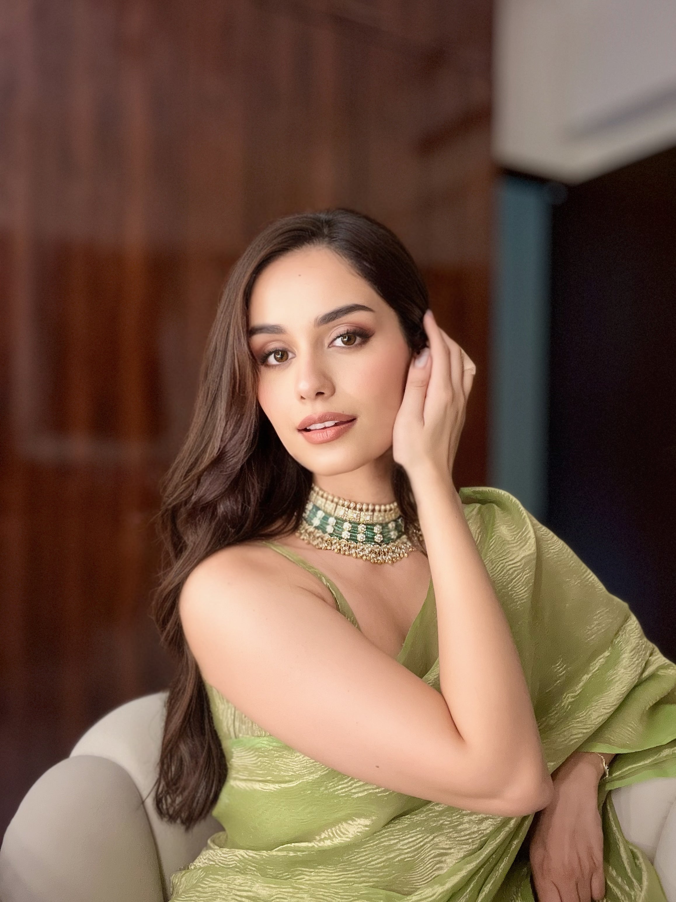 Lemon Green Banarasi Tissue Saree with Blouse Fabric