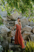 Satin Terracotta Saree with Swarovski-Style Lace & Self Blouse Fabric