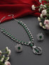 Big Emerald Diamond Necklace with Stud Earring