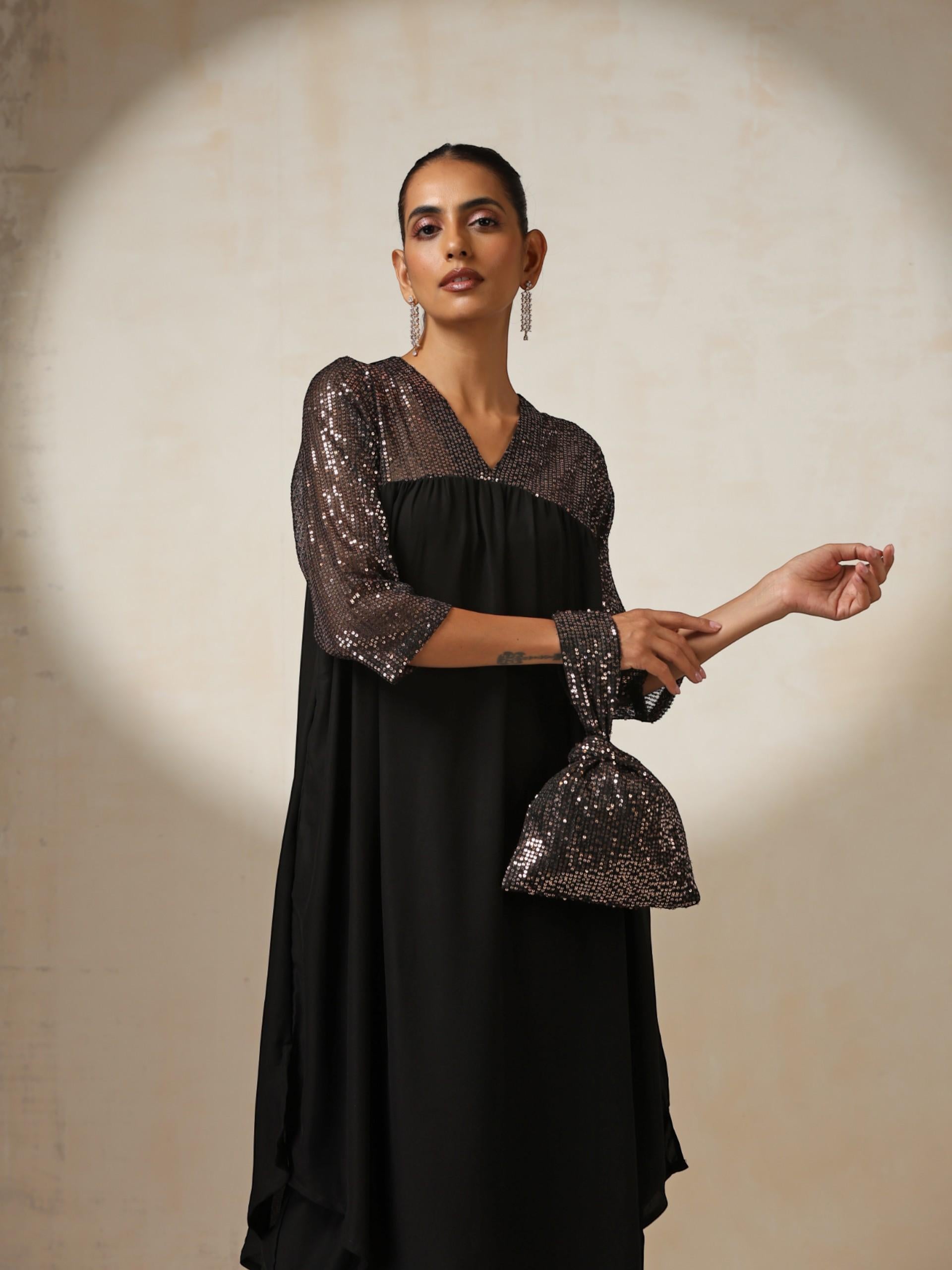 Buy pc SET Glamour Queen Black and Bronze Sequin and Korean