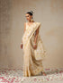 Cream and Brown Hand Painted Kota Saree with Blouse Fabric