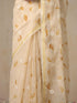 Cream and Brown Hand Painted Kota Saree with Blouse Fabric
